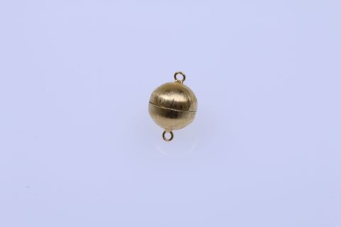 Verschluss Magnet 1 Stück, Kugel matt, 16mm, 925 Silber vergoldet,