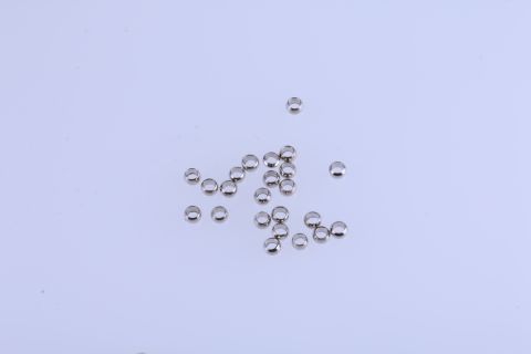 Zubehör Quetschperlen silber ca. 100 Stück, 3mm Metall