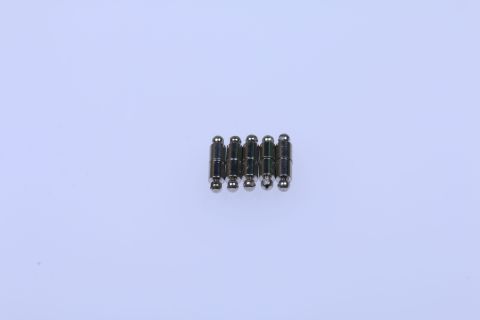 Verschluss Magnet m.Öse 5 Stück, silber, Walze, Metall, 4x9mm,