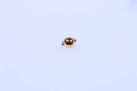 Verschluss Vollmagnet, gold, Kugel, Metall, 14mm