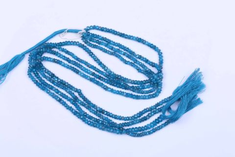 Strang Apatite, blau, Rondell, 5mm, facettiert,41cm