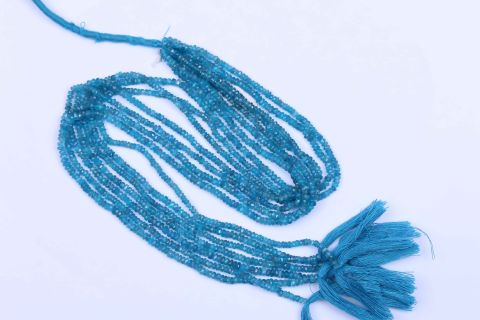 Strang Apatite, blau, Rondell, 3,5mm, facettiert,41cm
