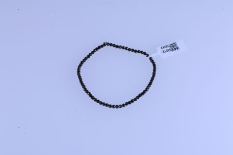 Armband Spinell, schwarz , rund facettiert,3mm, 19cm