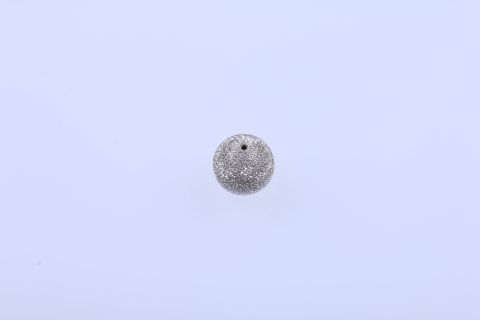 Zubehör Silber Kugel diamantiert 1 Stück, 14mm, 925 Silber,